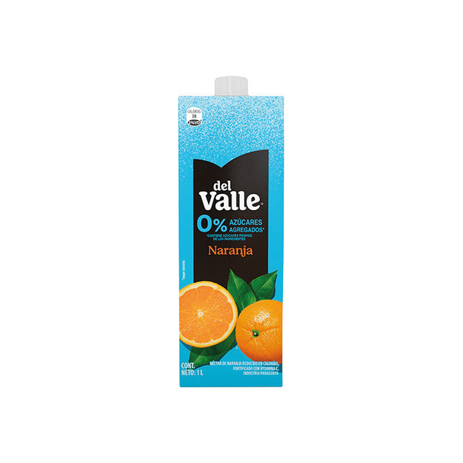 Jugo Néctar de Naranja Sin Azúcar Del Valle 1 litro