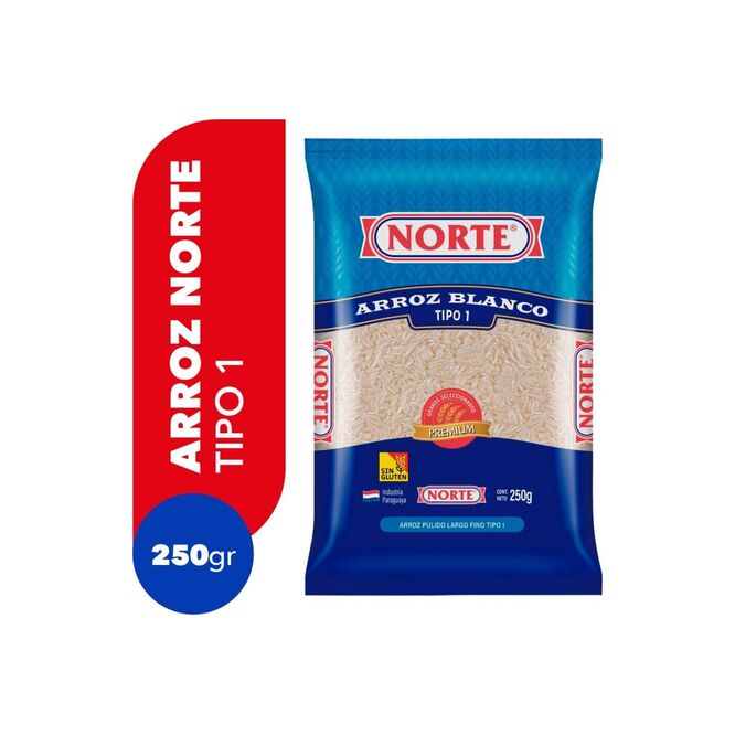 Arroz blanco tipo 1 Norte 250 gramos