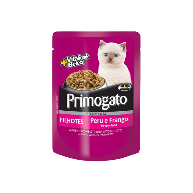 ALIMEN. P/ GATO PRIMOGATO PAV/POL 85G