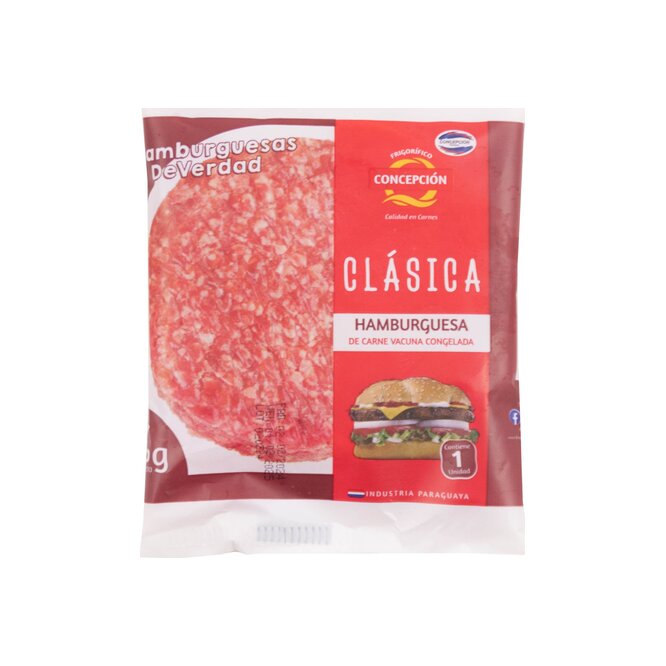 Hamburguesa de carne congelada Concepción 75 gramos