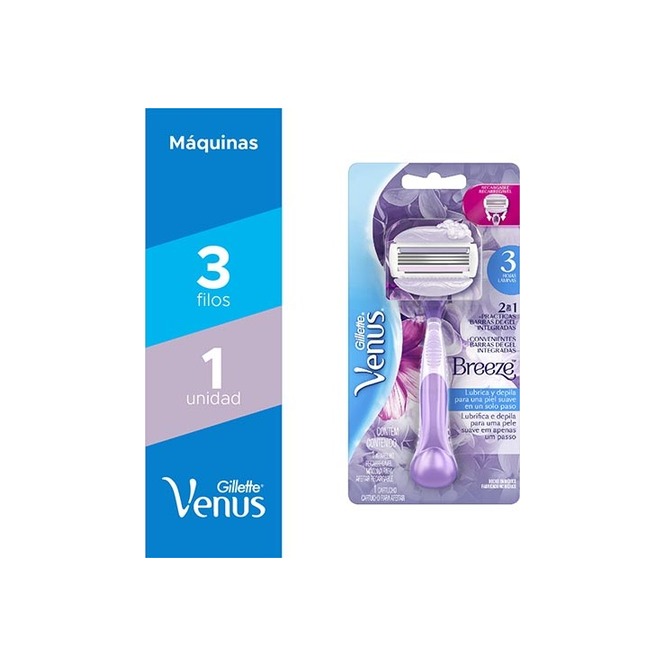 MAQ. D/AFEITAR VENUS BREEZE 3HOJAS GILLE