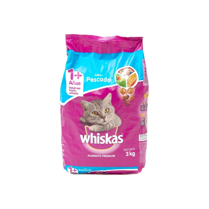 Alimento para gato sabor pescado Whiskas 3 kilos
