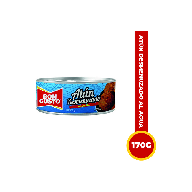 Atún desmenuzado al agua lata Bon Gusto 170 gramos