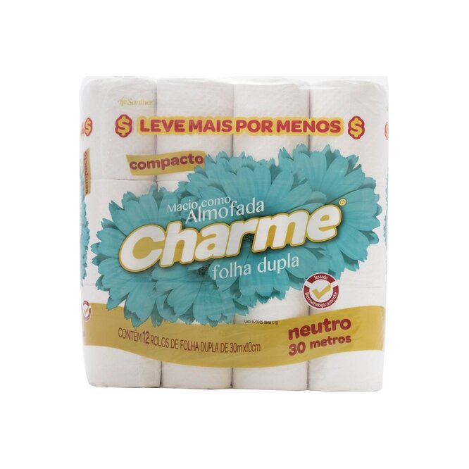 PAPEL HIGIENICO 12ROLLOS CHARME COMPACTO