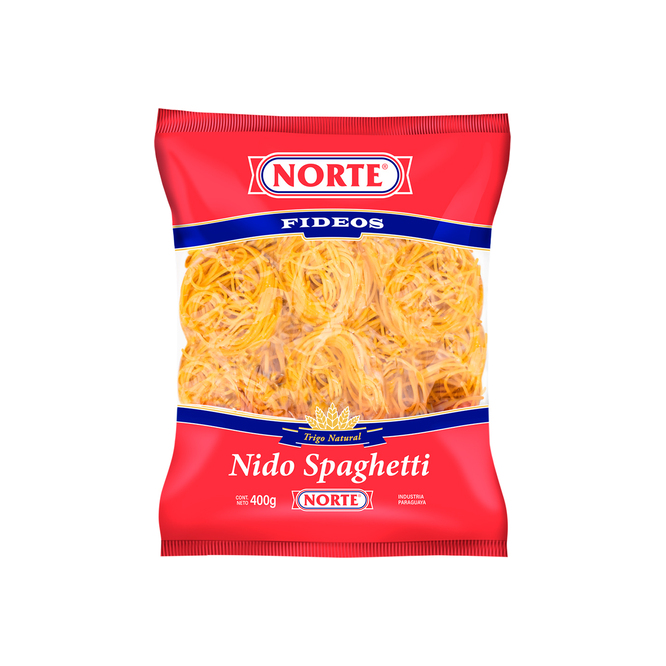 Fideo nido spaghetti paquete Norte 400 gramos