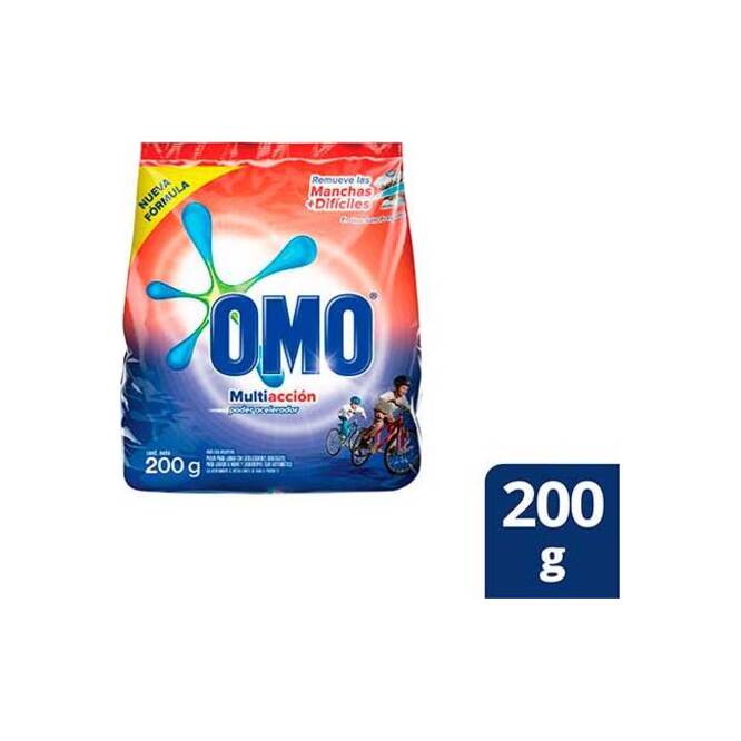 Jabón en polvo Multiacción Omo 200 gramos