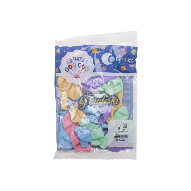 GLOBOS PIC REDONDOS SURTID CORINTER 25UN