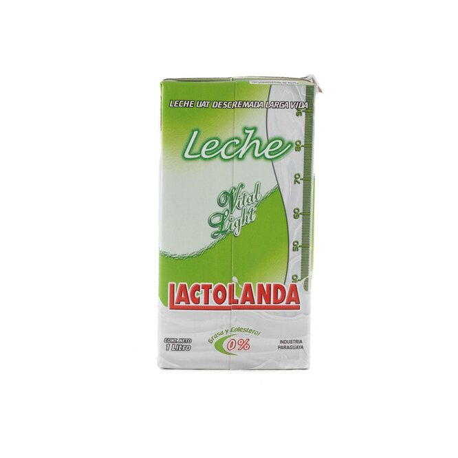 Leche descremada vital light tetra Lactolanda 1 litro