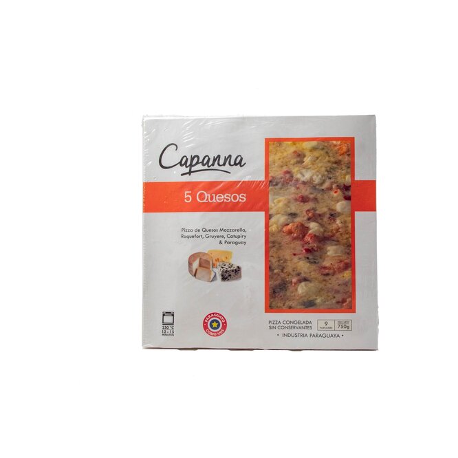 PIZZA CONGELADA 5 QUESOS 810GR CAPANNA C
