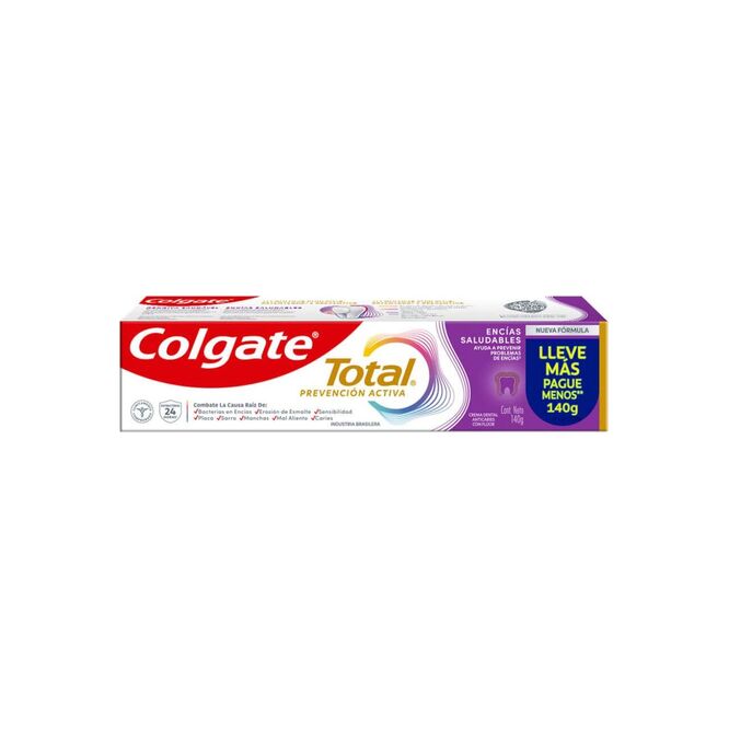 Crema dental total 12 encías reforzadas Colgate 140 gramos