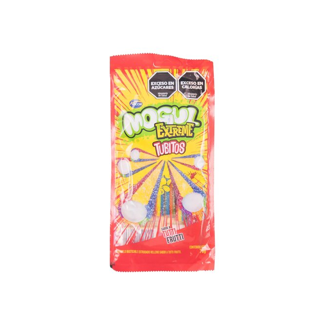 Gomita tubitos sabor tutti frutti Mogul 70 gramos