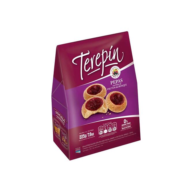 Pepas con dulce de frutos del bosque en paquete Terepin 200 gramos