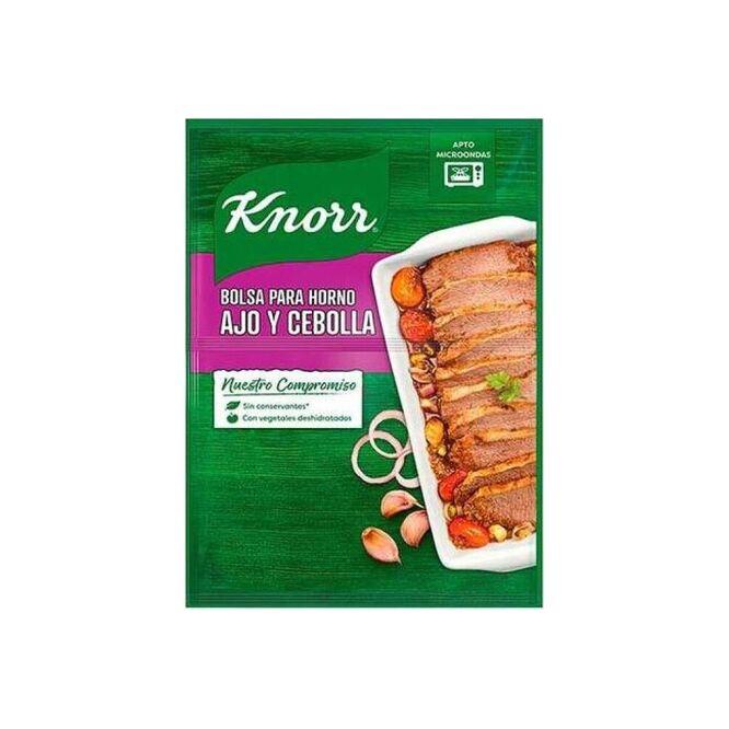 Bolsa condimentada con ajo y cebolla para horno Knorr 21 gramos