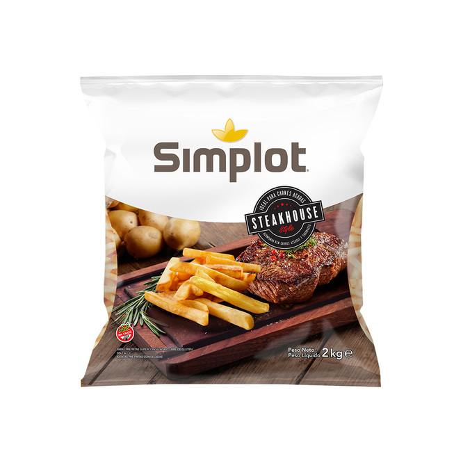 Papas pre fritas Steakhouse congelado Simplor 2,5 kilos