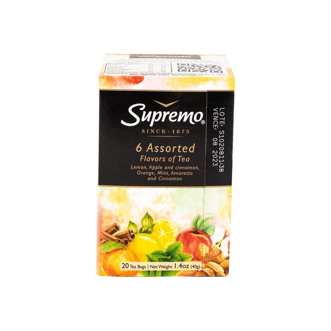 Té surtido 6 sabores Supremo 20 unidades