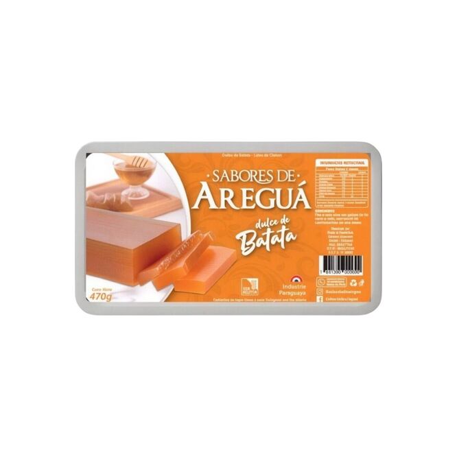 Dulce de batata premium en pote Sabores de Areguá 500 gramos