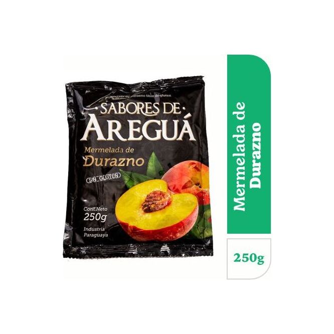 Mermelada de durazno en sachet Sabores de Areguá 250 gramos