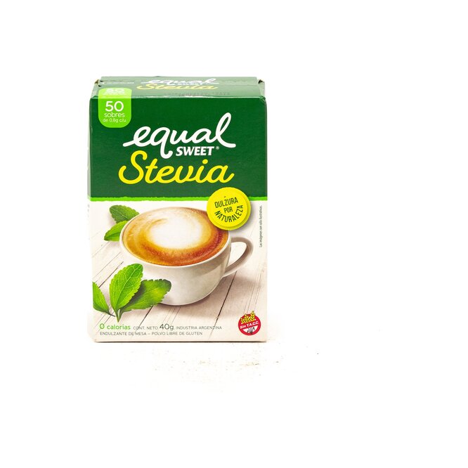 Edulcorante con Stevia en Polvo en Sobre Equal Sweet 50 unidades
