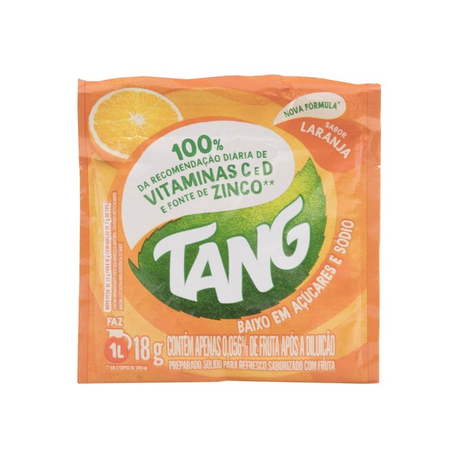 Jugo sabor naranja corteza 1 litro en polvo Tang 18 gramos