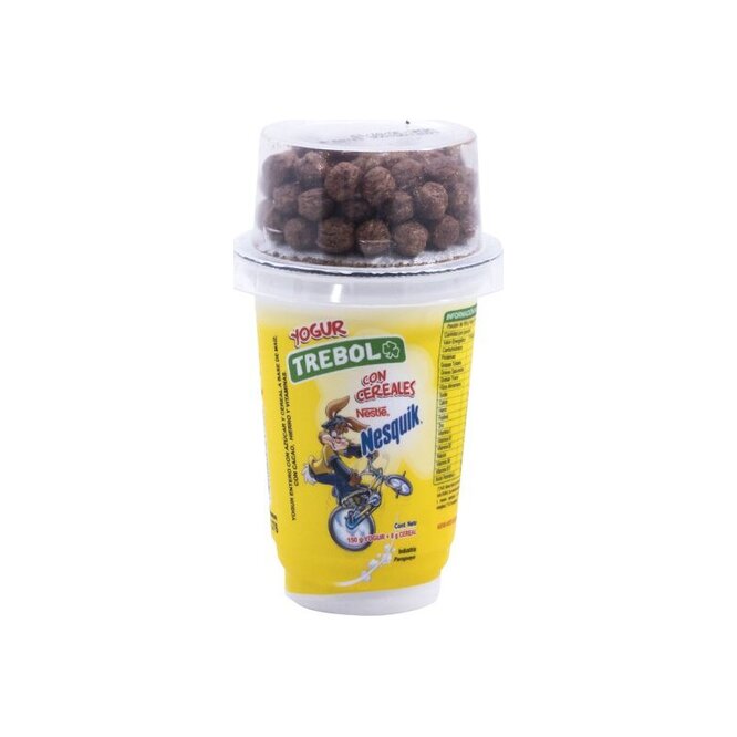 Yogurt con cereal sabor chocolate pote Nesquik 180 gramos