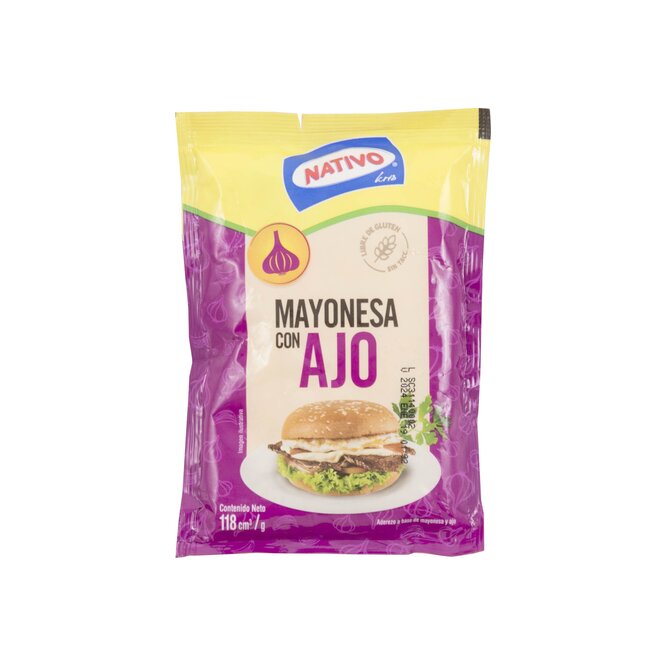 Mayonesa con ajo Nativo 118 gramos