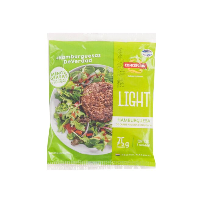 Hamburguesa de carne light individual Concepción 75 gramos