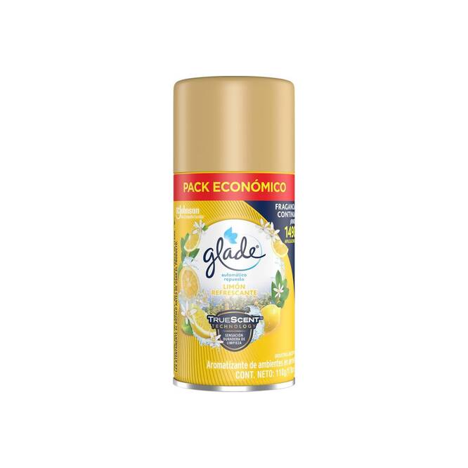 Desodorante de ambiente limón refrescante aerosol Glade 110 gramos