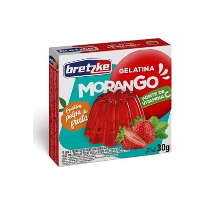 Gelatina Sabor Frutilla Bretzke 30 gramos
