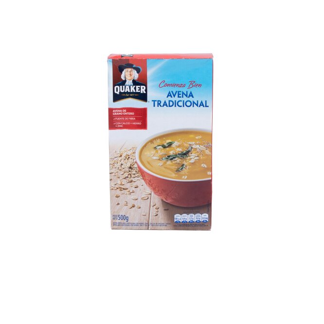 Avena tradicional fortificada caja Quaker 500 gramos