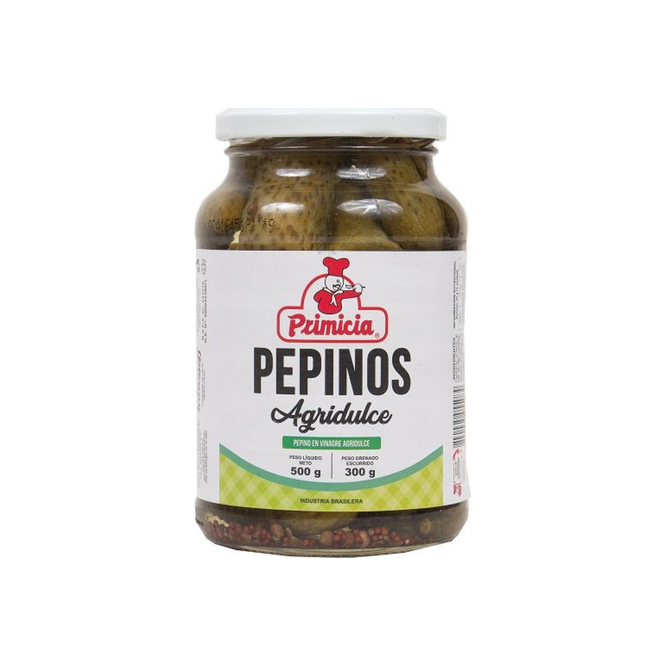 Pepinos agridulce en frasco Primicia 500 gramos