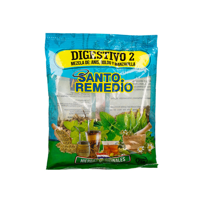 Digestivo 2 mezcla de anís, boldo y manzanilla Santo Remedio 25 gramos
