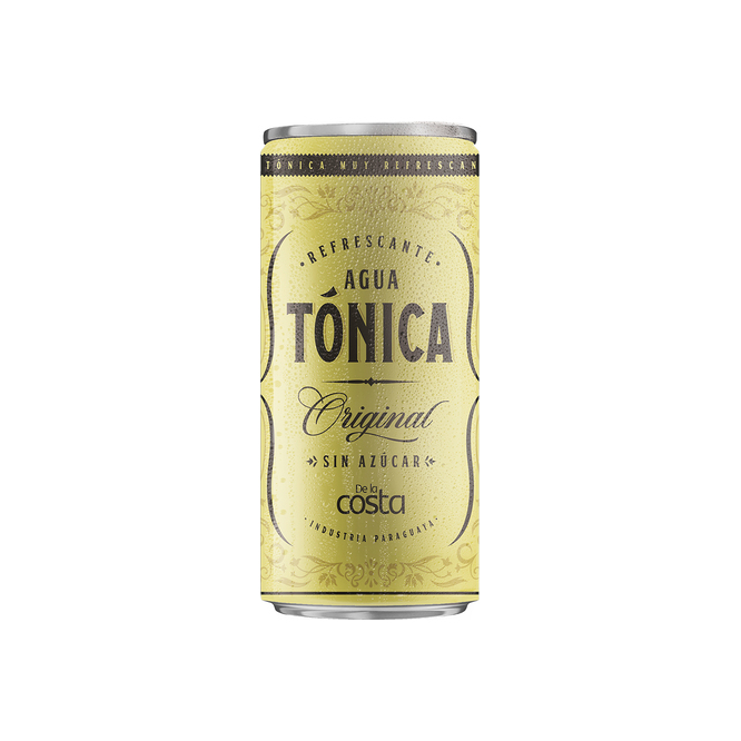 Agua tónica sabor original lata De La Costa 269 ml