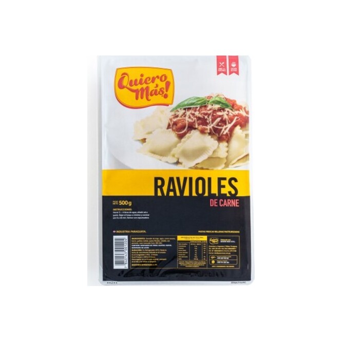 Ravioles de carne Quiero Más 500 gramos