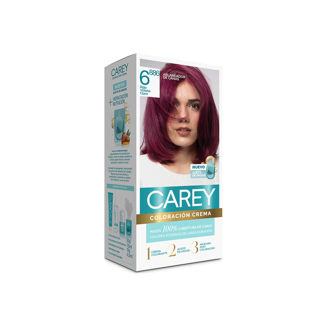 Kit coloración crema rubio oscuro violeta rojo N° 6,886 Carey