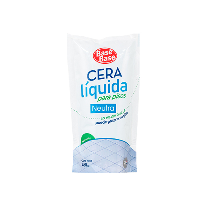 Cera líquida para pisos neutro perfumada doypack Base Base 450 ml