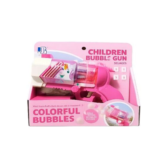 Pistola de burbujas eléctrica color rosa ref 5045 Raptor