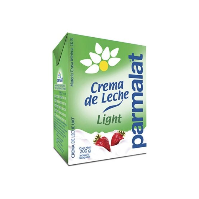 Crema de leche light tetra Parmalat 200 gramos