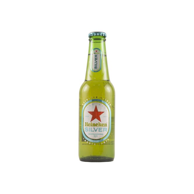 Cerveza silver en botella descartable Heineken 250 ml