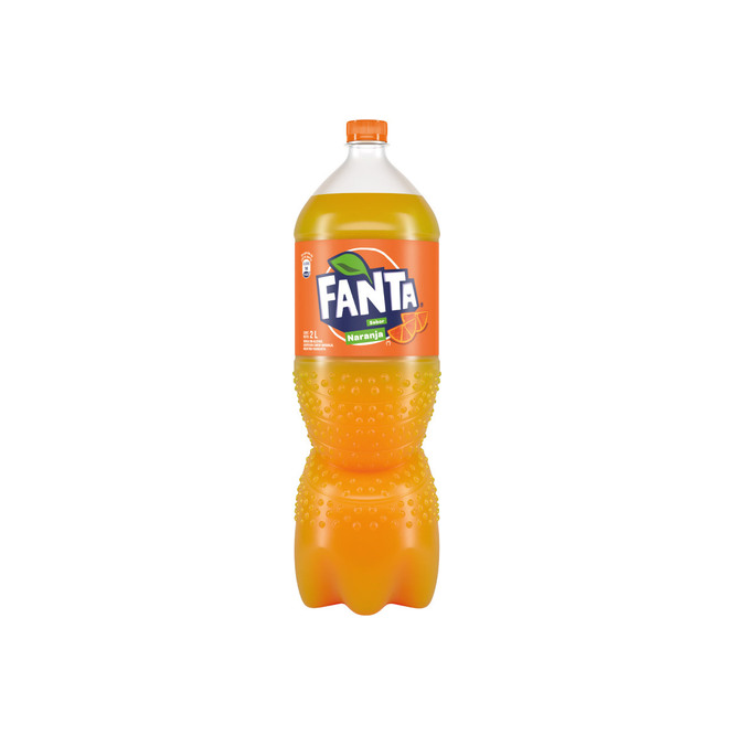 Gaseosa Descartable sabor naranja en botella Fanta 2 litros