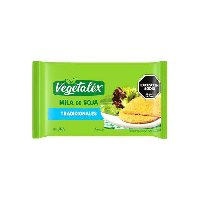 Milanesa de soja tradicional Vegetalex 4 unidades