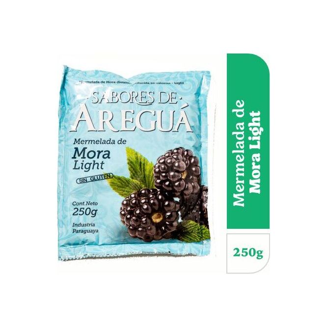 Mermelada de mora light sachet Areguá 250 gramos
