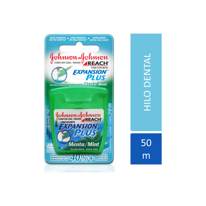 Hilo dental expansión plus menta paquete Johnson’s 50 metros