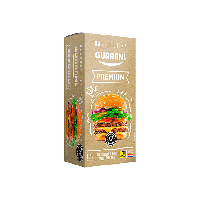 Hamburguesa premium caja Guaraní 12 unidades