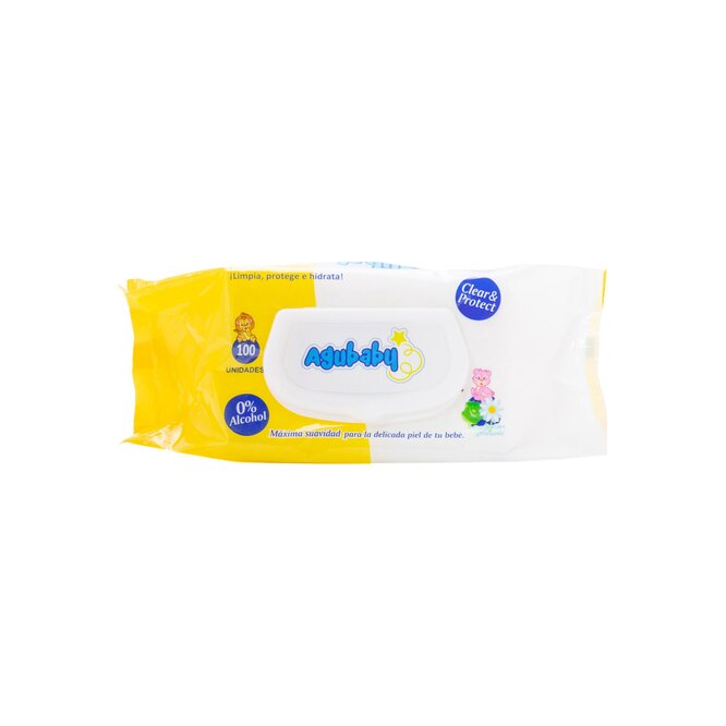Toallitas húmedas con aloe vera y manzanilla paquete Agubaby 100 unidades