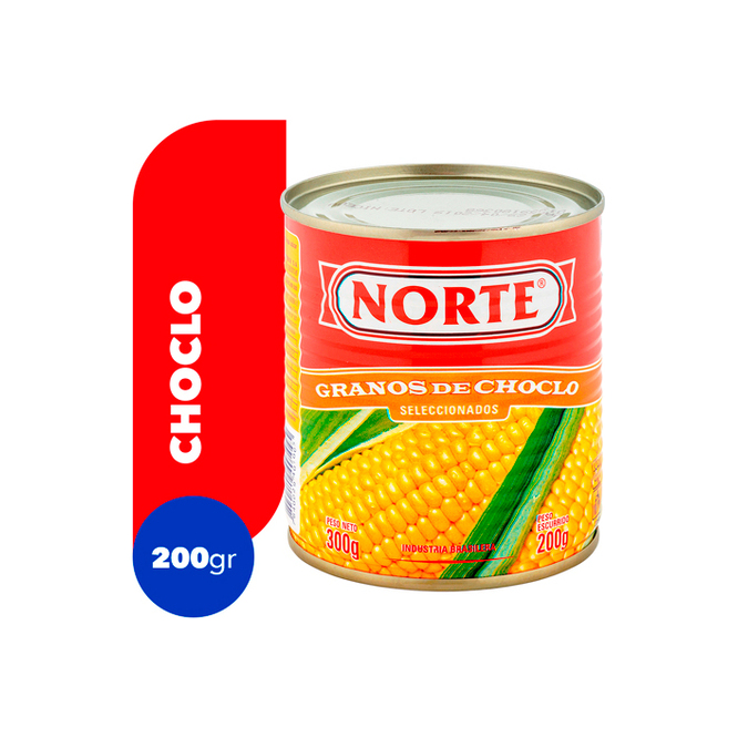 Choclo en lata Norte 200 gramos