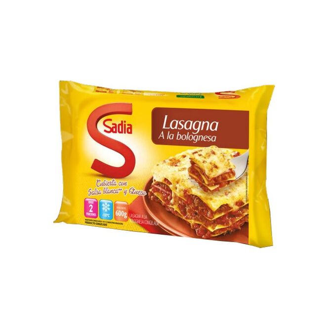 Lasaña a la boloñesa Sadia 600 gramos