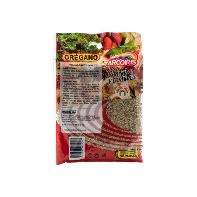 Orégano paquete Arcoíris 25 gramos