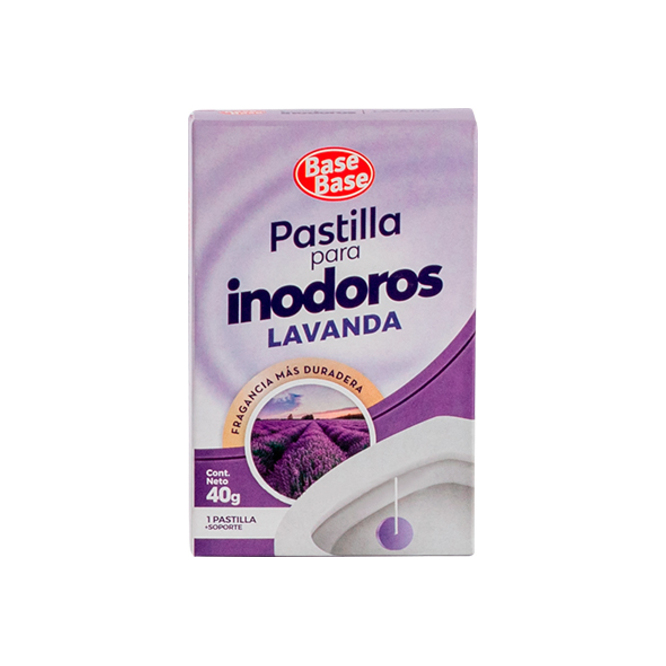 Pastilla para inodoro aroma lavanda Base Base 40 gramos