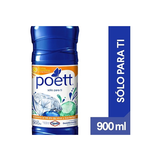 Limpiador Desinfectante en botella descartable Solo Para Ti Poet 900 ml