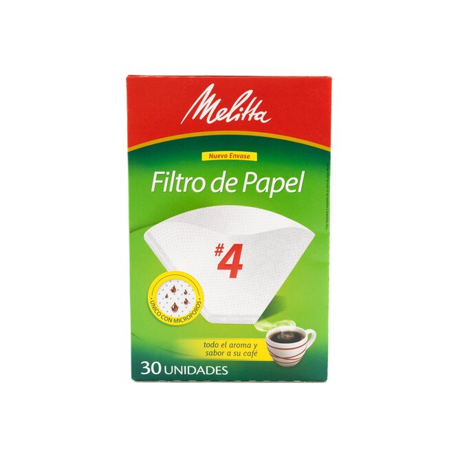 Filtro de papel para café Nro. 4 caja Melita 30 unidades